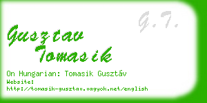 gusztav tomasik business card